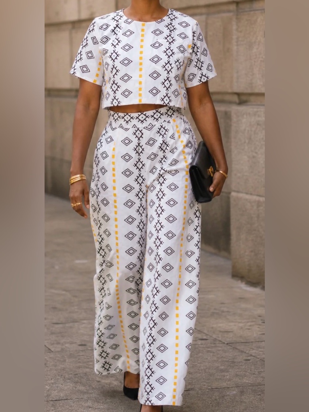 White African print set